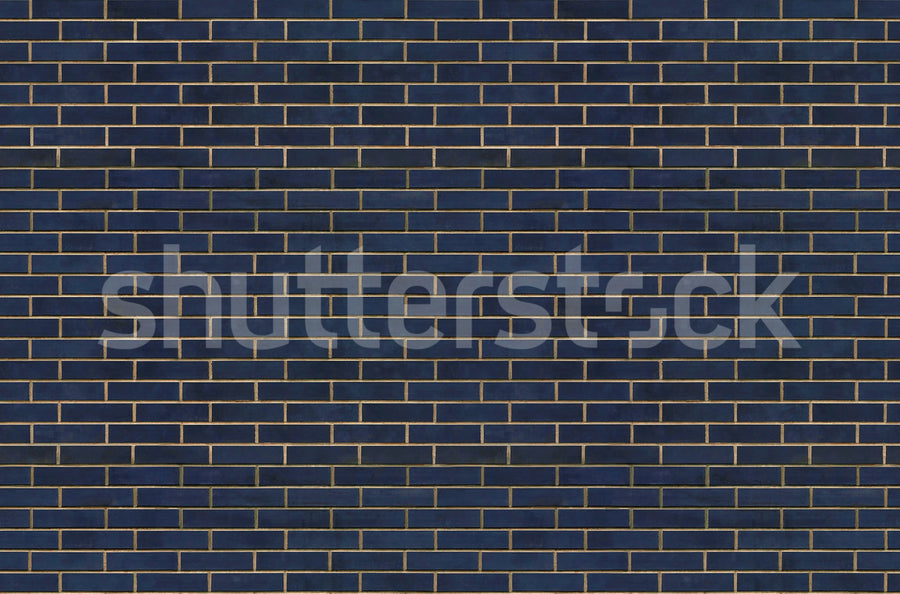 Wall of Tiles, Dark Blue Mural Wallpaper