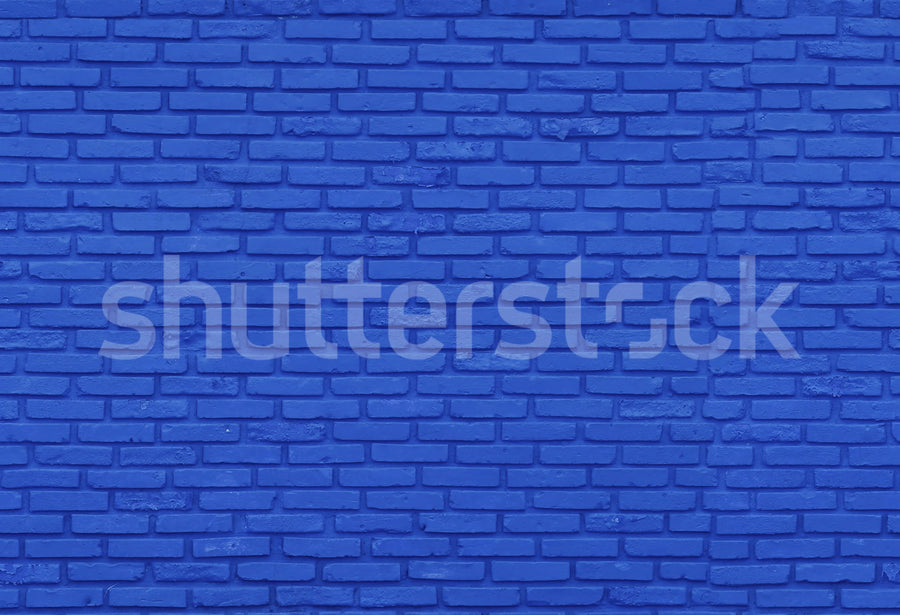Wall of Bricks, Cobalt Mural Wallpaper