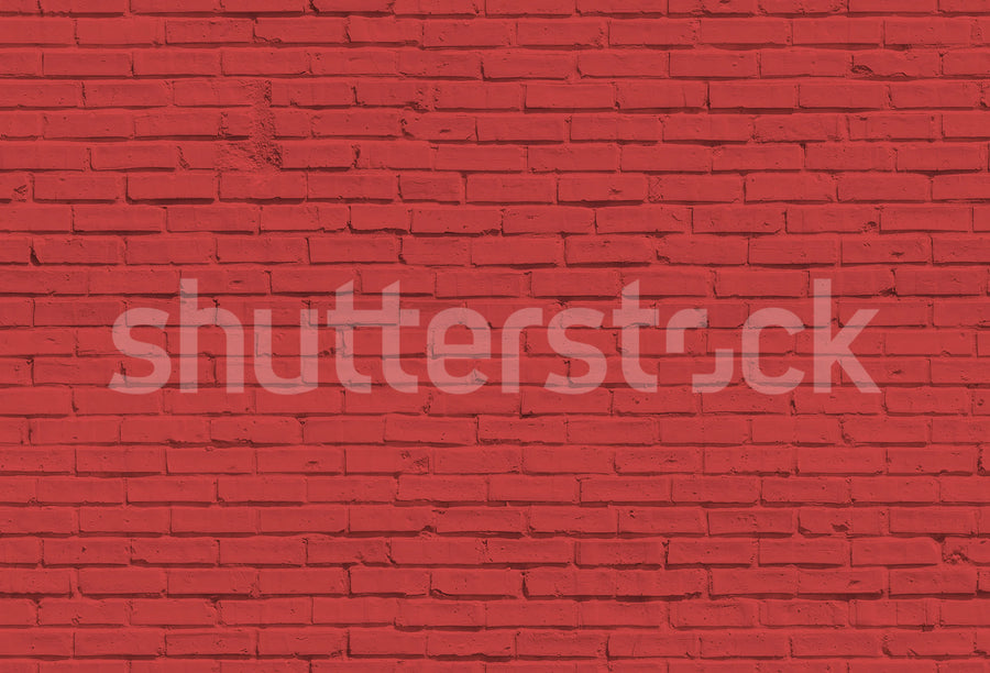 Wall of Bricks, Red Mural Wallpaper