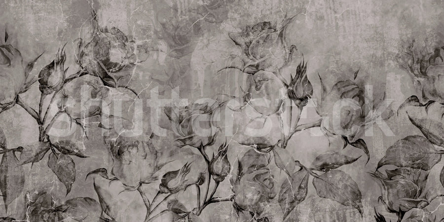 Vintage Roses Mural Wallpaper