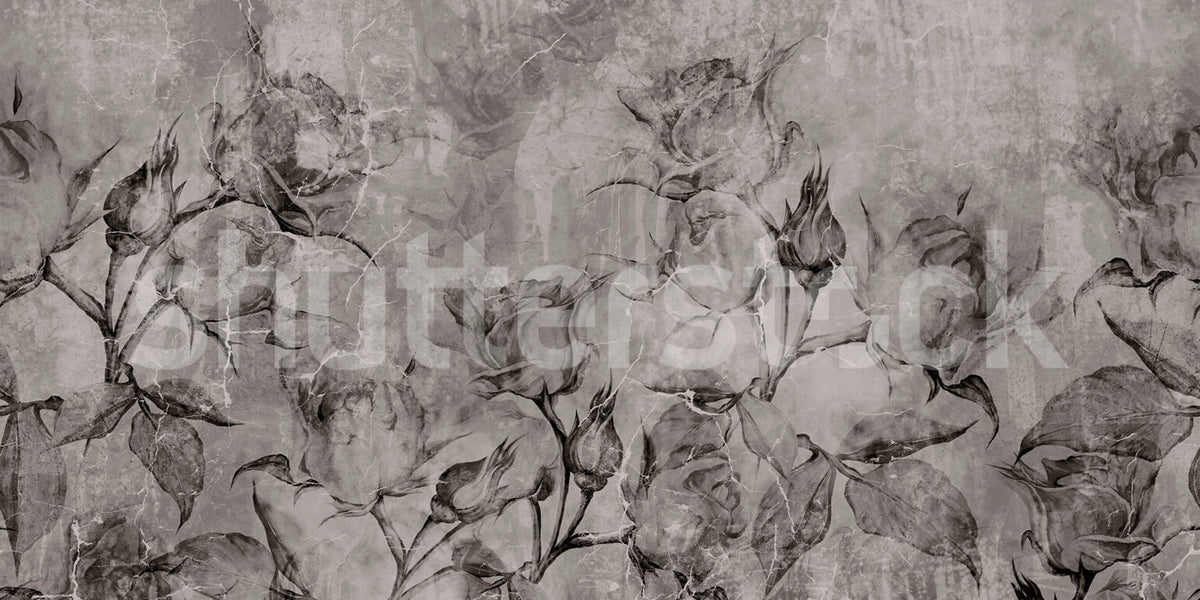 Vintage Roses Mural Wallpaper - pure wallpaper artwork