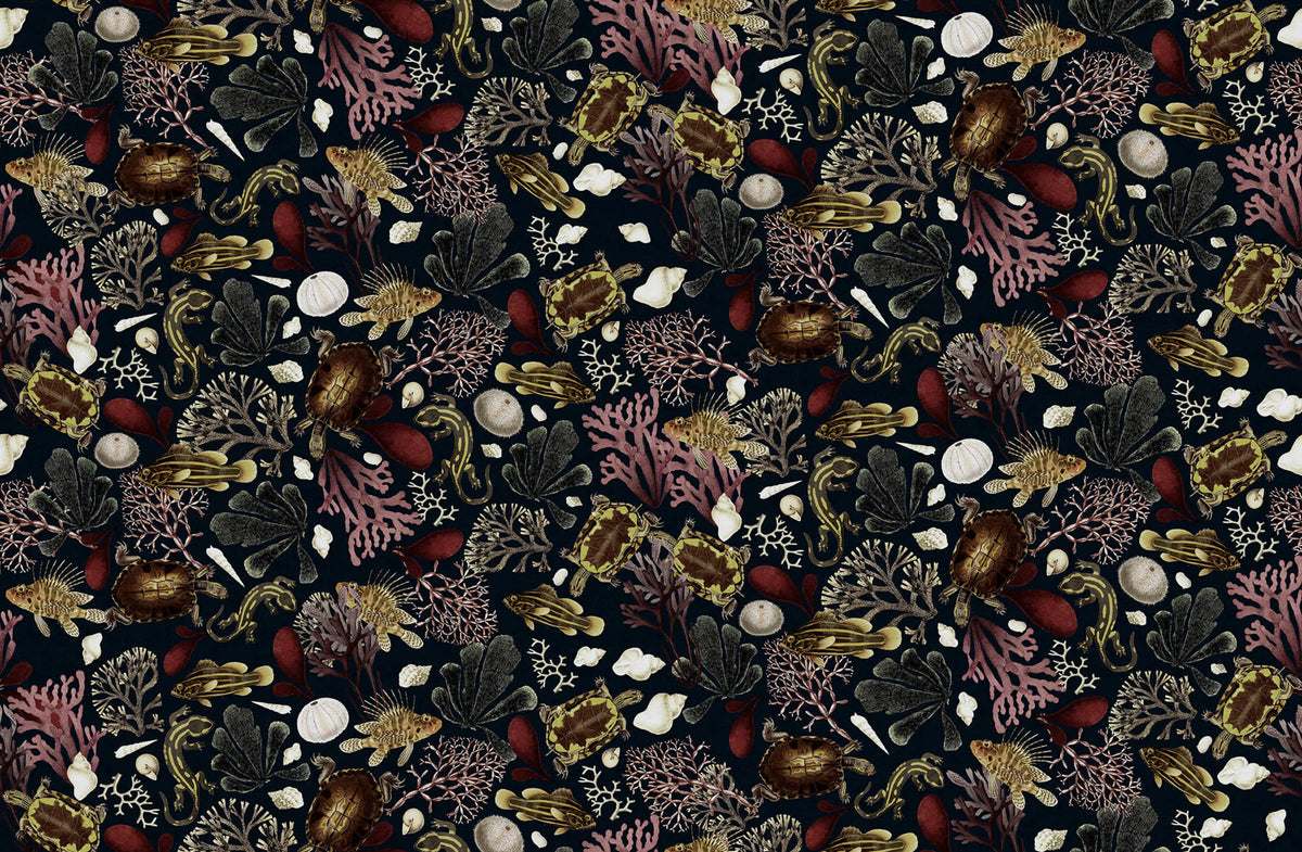 Ocean Life, Night Mural Wallpaper - pure wallpaper artwork