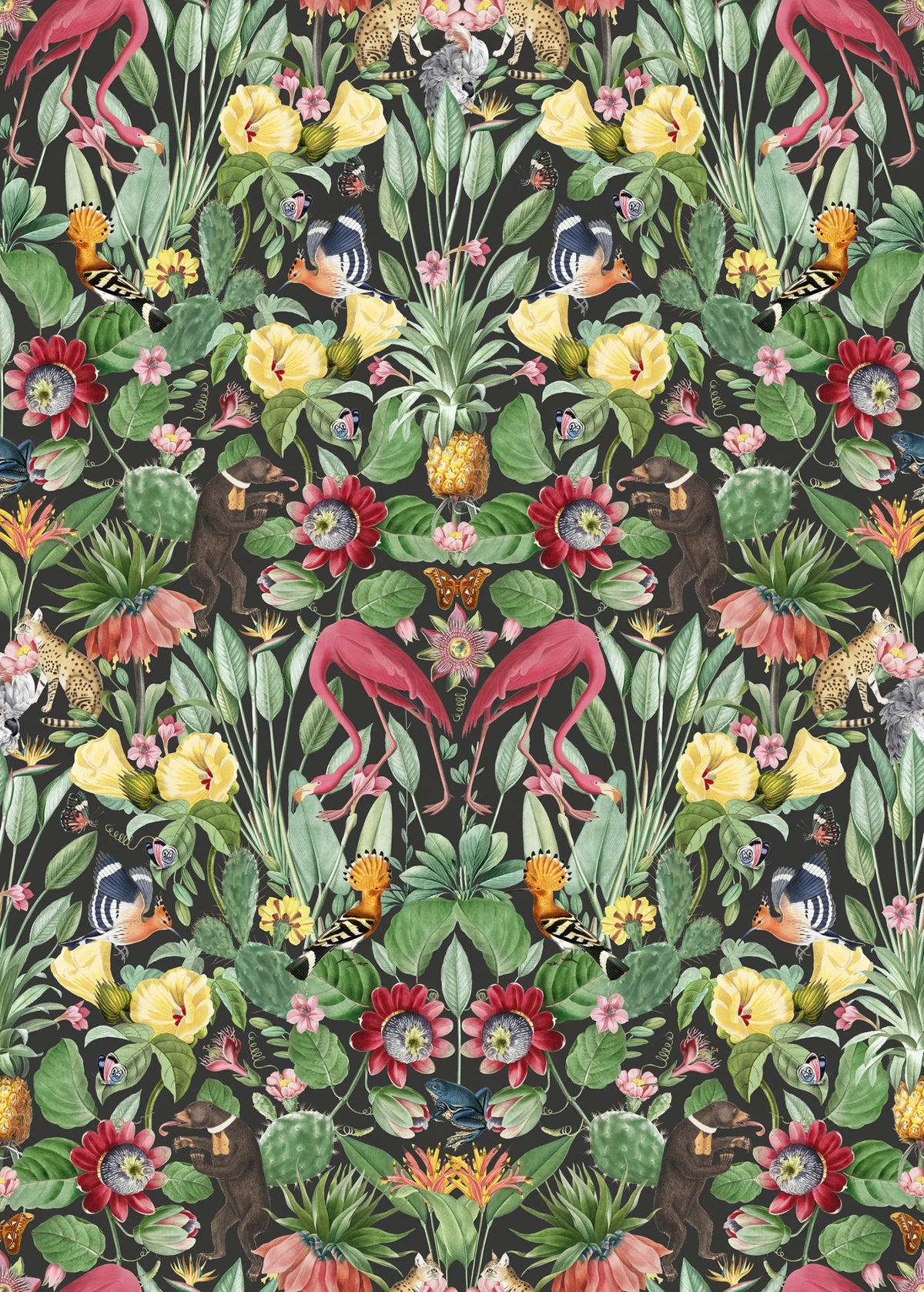 Whimsical Jungle, Night Mural Wallpaper - pure wallpaper artwork