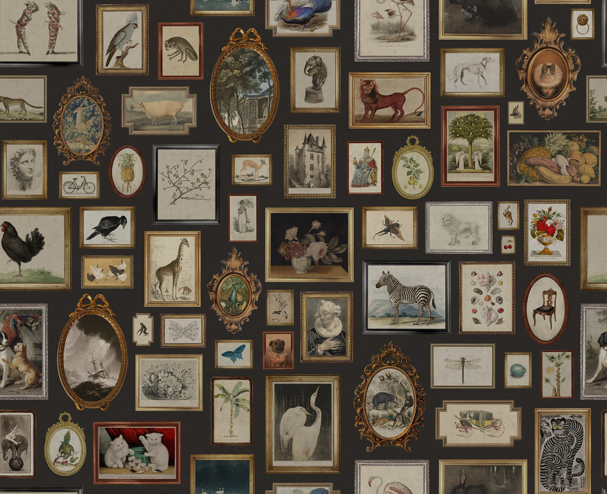 Vintage Frames, Black Mural Wallpaper - pure wallpaper artwork