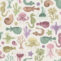 Sea Life, Pastel Mural Wallpaper - pure wallpaper artwork