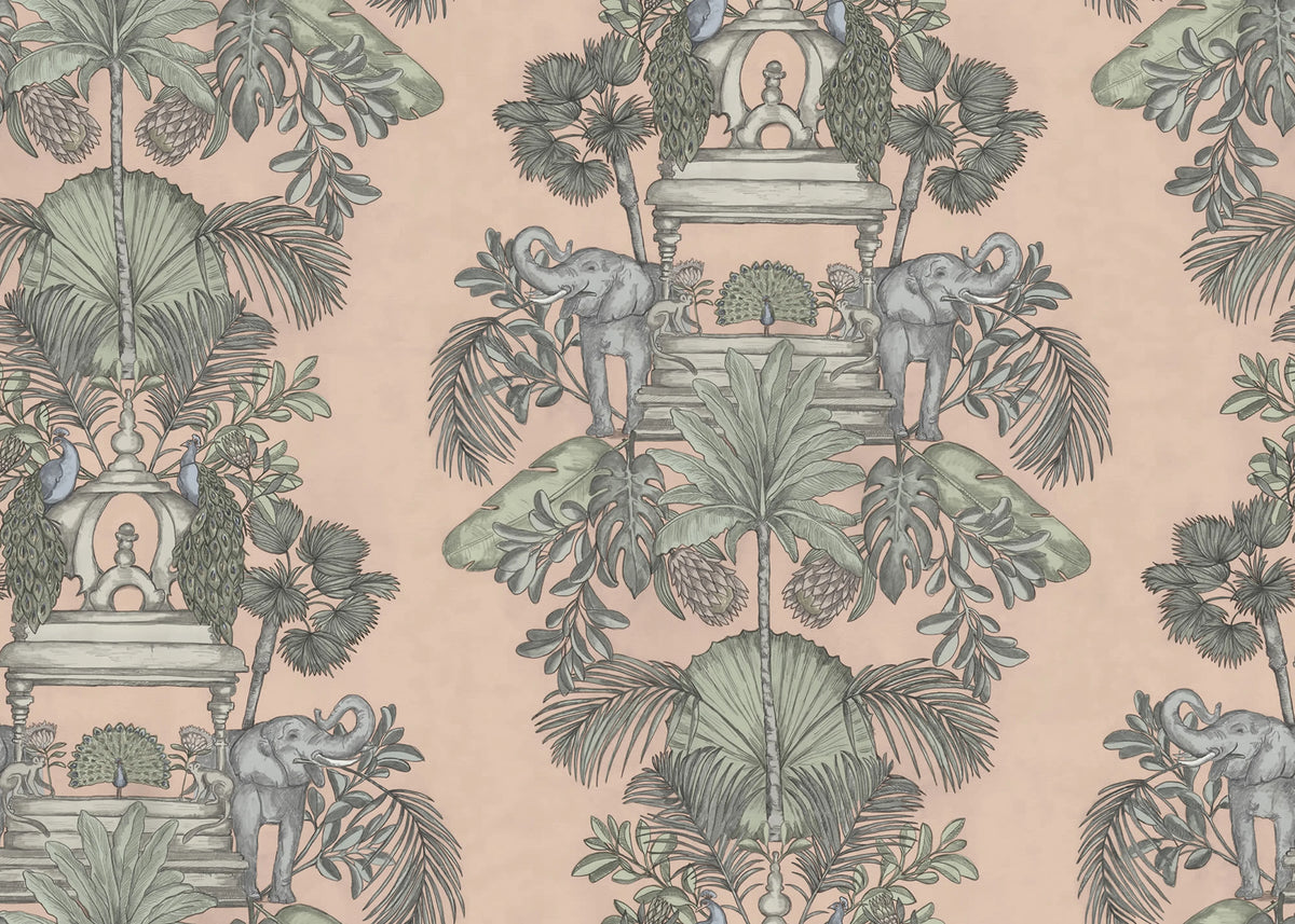 Elephant Castle, Pink Mural Wallpaper - pure wallpaper artwork