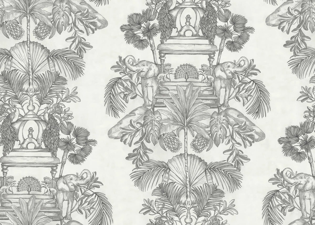 Elephant Castle, Graphite Mural Wallpaper - pure wallpaper artwork