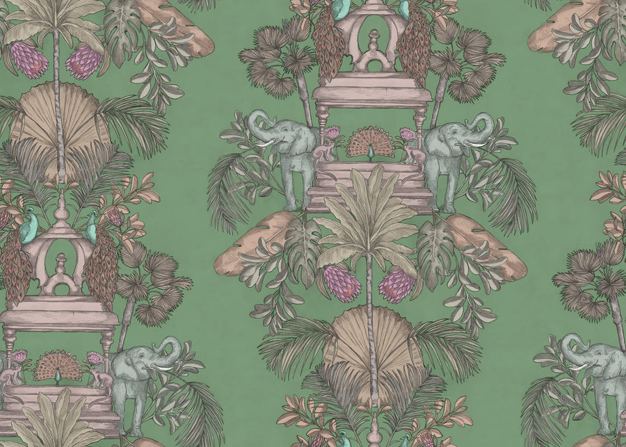 Elephant Castle, Green Mural Wallpaper