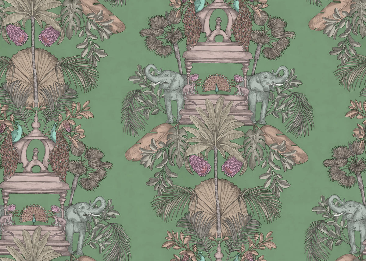 Elephant Castle, Green Mural Wallpaper - pure wallpaper artwork