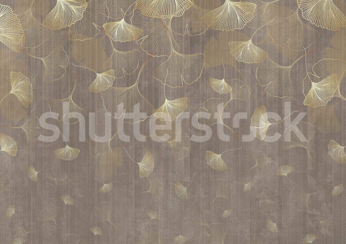 Ginkgo Leafs Mural Wallpaper - pure wallpaper artwork