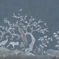 Chinoiserie Blossom, Navy Blue Mural Wallpaper - pure wallpaper artwork