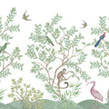 Monkeys Paradise, White Mural Wallpaper - pure wallpaper artwork