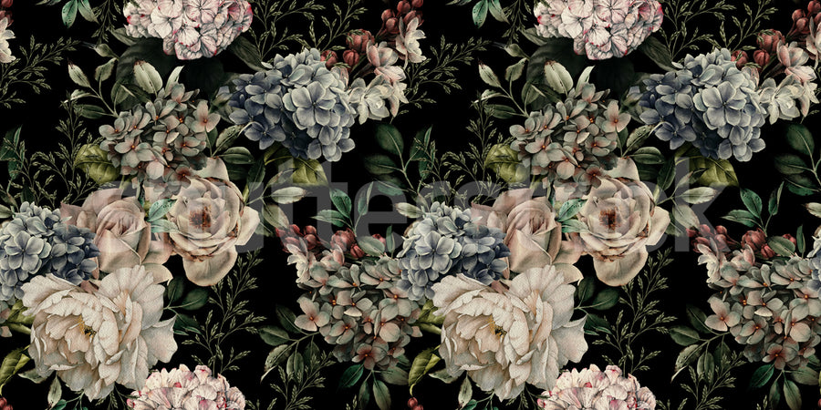 Vintage Bouquet Mural Wallpaper