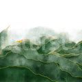 Emerald Leaves Mural Wallpaper - pure wallpaper artwork