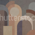 Deco Arches Mural Wallpaper - pure wallpaper artwork