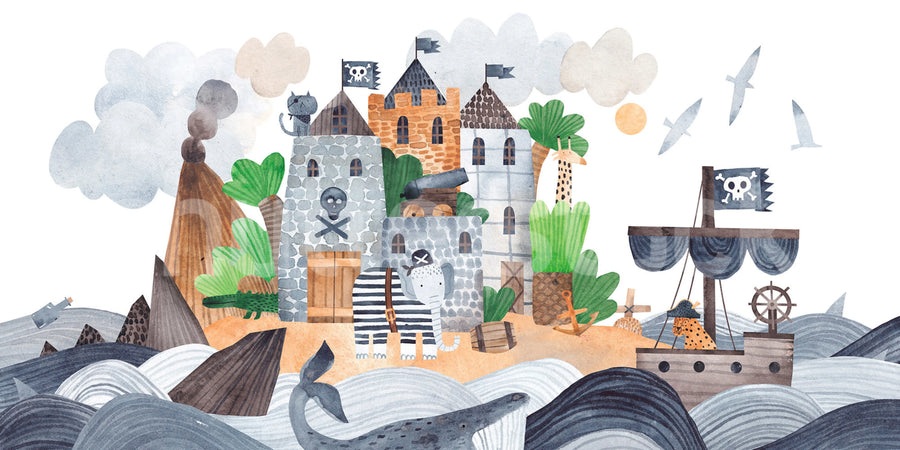 Castle of Pirates Mural Wallpaper