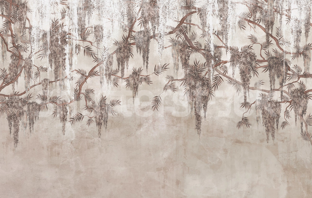 Wisteria Dream Mural Wallpaper - pure wallpaper artwork