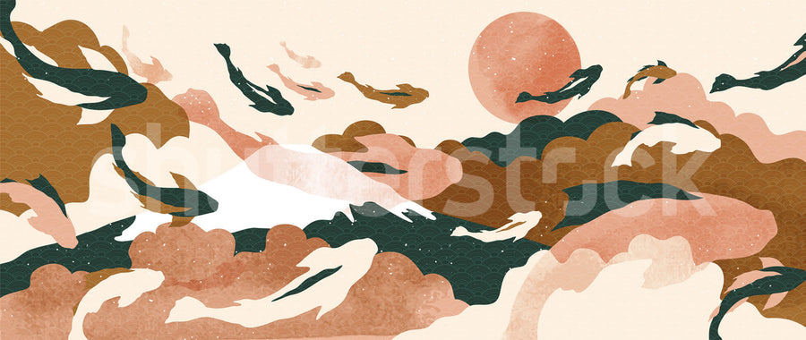 Japandi Mural Wallpaper
