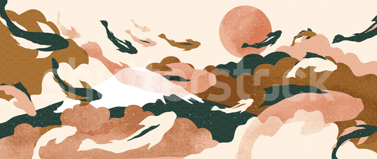 Japandi Mural Wallpaper - pure wallpaper artwork