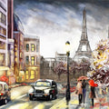 Painting Paris Mural Wallpaper - pure wallpaper artwork
