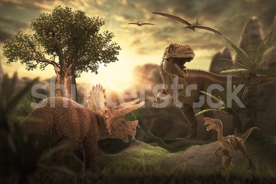 Dinosaur Park Mural Wallpaper