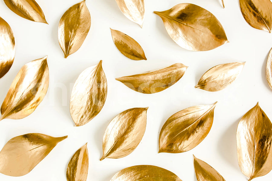Golden Leaves Mural Wallpaper