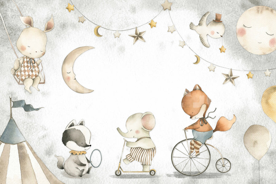 Happy Circus Mural Wallpaper