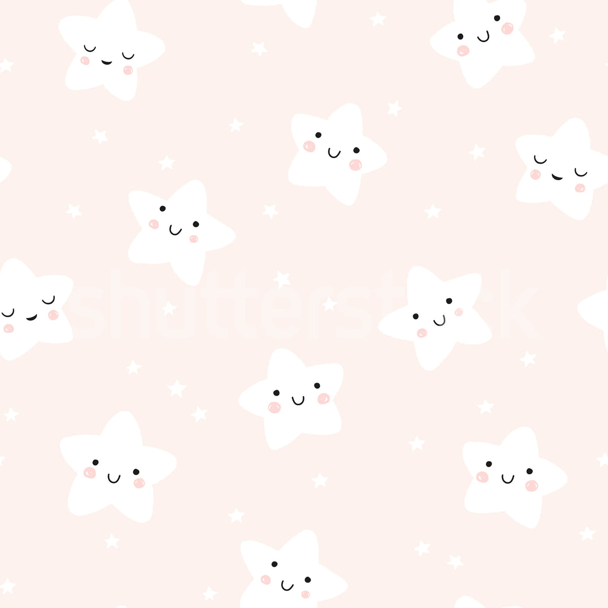 Cute Stars, Peach Mural Wallpaper - pure wallpaper artwork