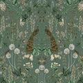 Peacock Garden, Green Mural Wallpaper - pure wallpaper artwork