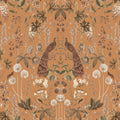 Peacock Garden, Ocher Mural Wallpaper - pure wallpaper artwork
