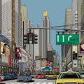 Cartoon City Kids, Colorful Mural Wallpaper - pure wallpaper artwork