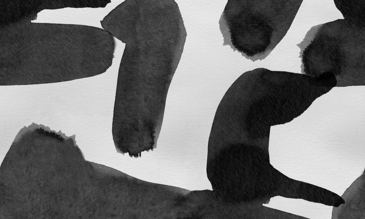 Wiggle Shapes, Graphite Mural Wallpaper - pure wallpaper artwork