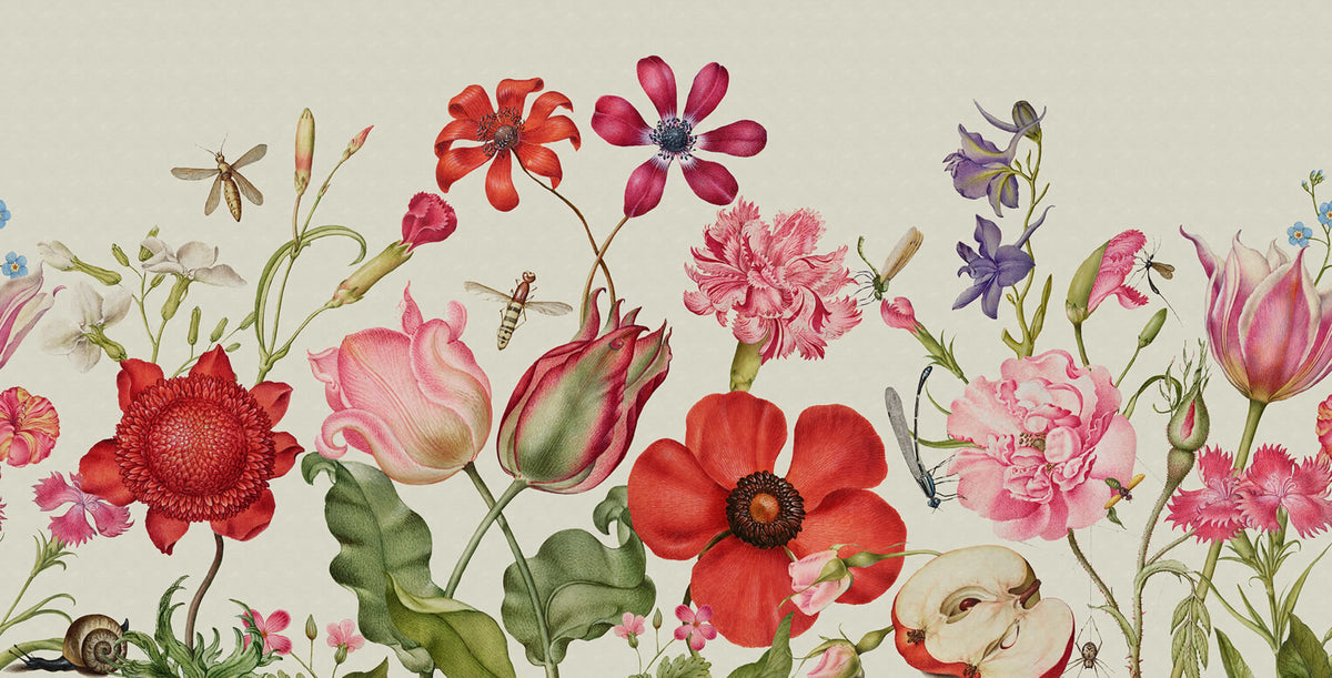 Wild Flowers, Summer Mural Wallpaper - pure wallpaper artwork