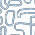Race Track, Soft Blue Mural Wallpaper - pure wallpaper artwork