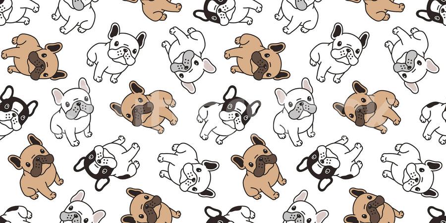 Frenchies Mural Wallpaper