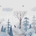 Winter Woods Mural Wallpaper - pure wallpaper artwork