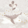 Dreamy Whale Mural Wallpaper - pure wallpaper artwork