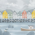 Port Village Mural Wallpaper - pure wallpaper artwork