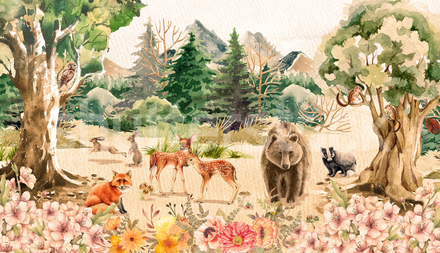 Forest Friends Mural Wallpaper