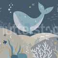 Blue Whale Mural Wallpaper - pure wallpaper artwork