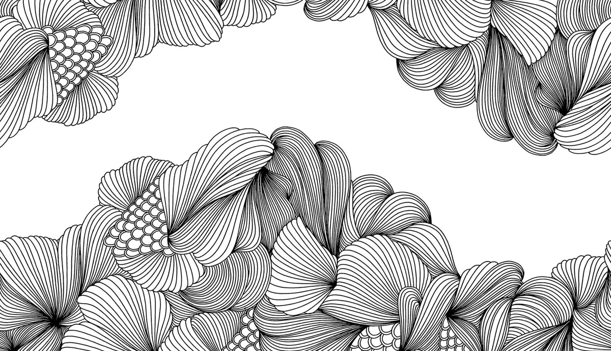 Opulence, Black Lines Mural Wallpaper - pure wallpaper artwork