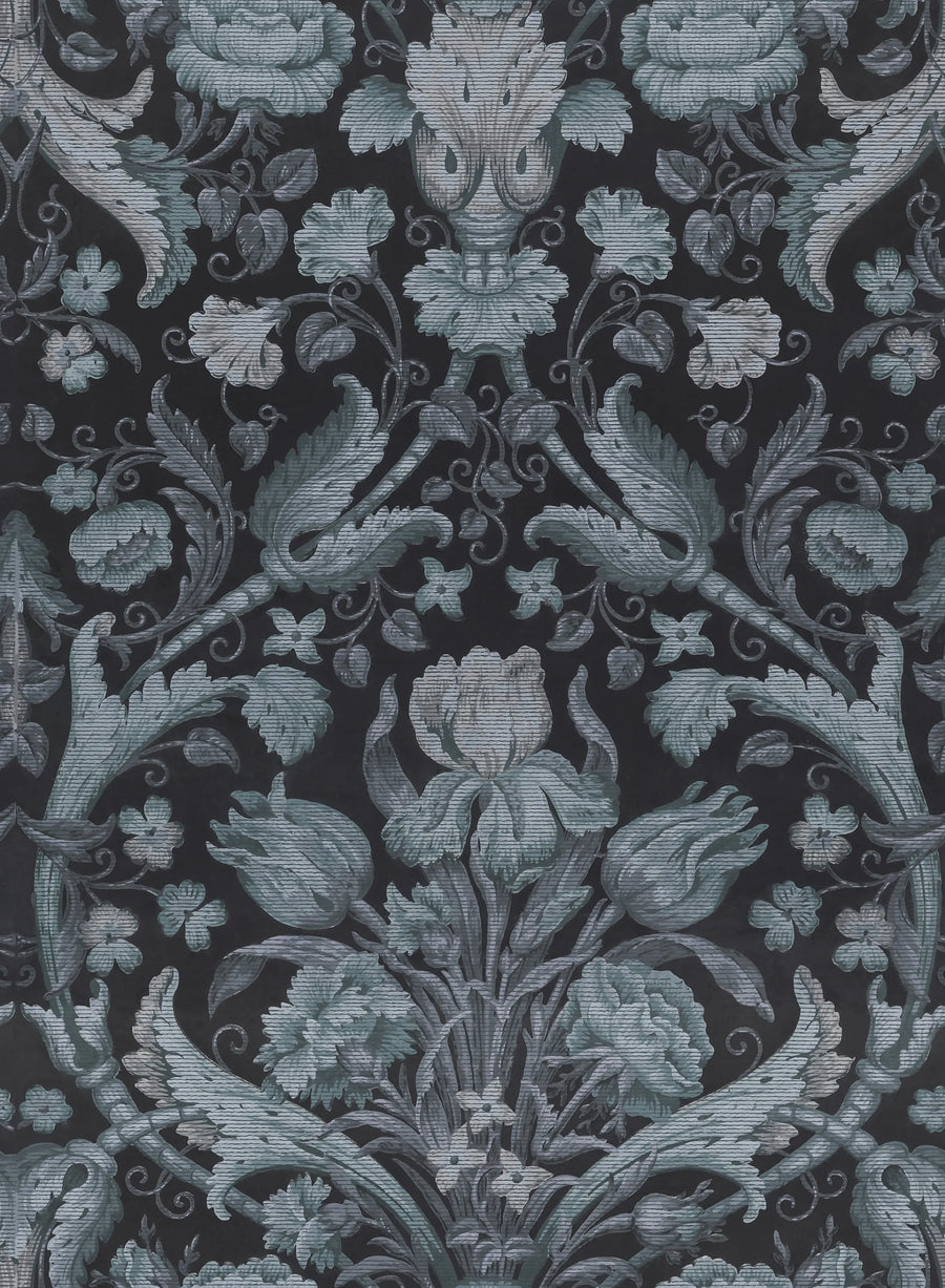 Vintage Tapestry, Blue Mural Wallpaper