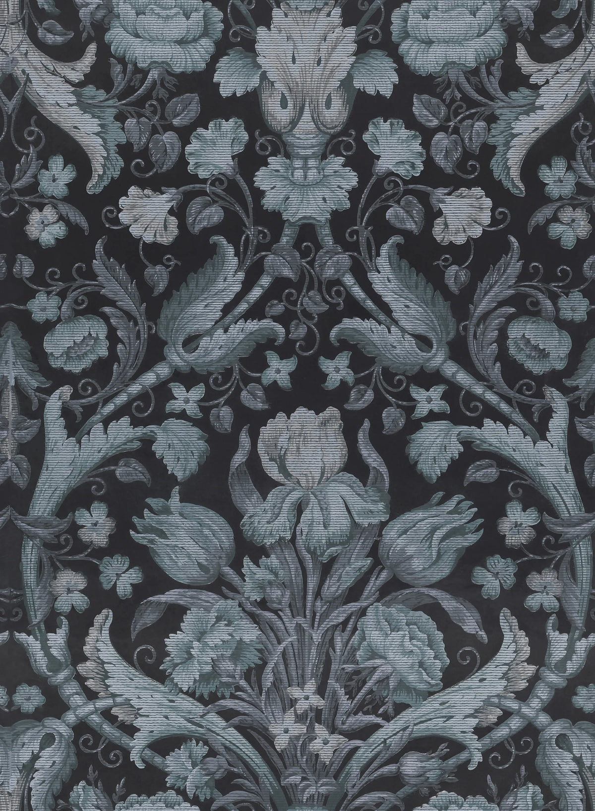 Vintage Tapestry, Blue Mural Wallpaper - pure wallpaper artwork
