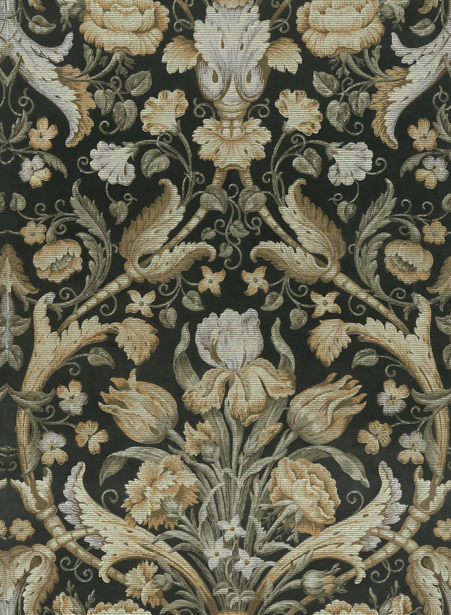 Vintage Tapestry, Yellow Mural Wallpaper