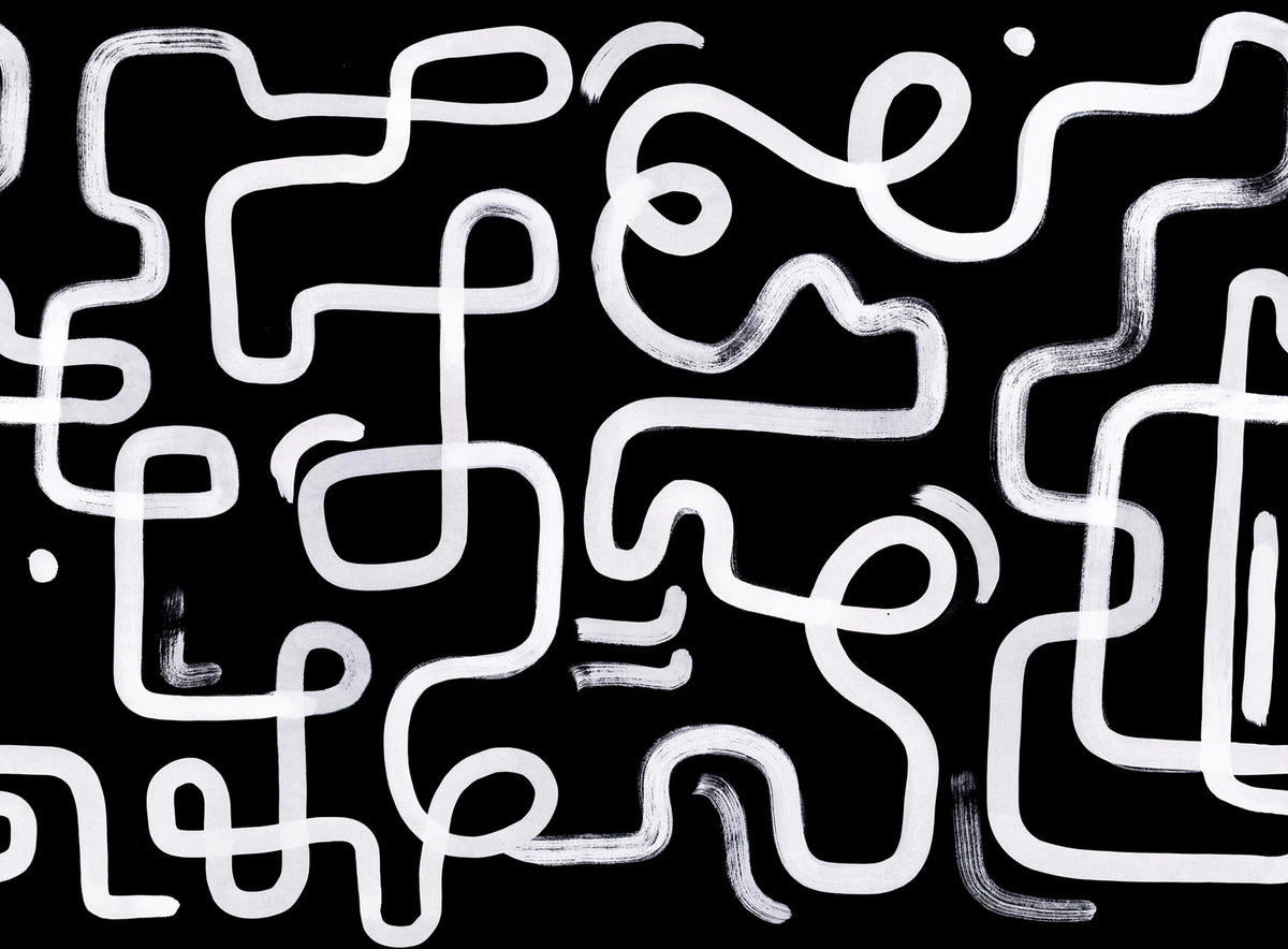Artzy Path, Black Mural Wallpaper - pure wallpaper artwork