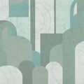 Lovely Arches, Green Mural Wallpaper - pure wallpaper artwork