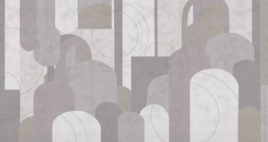 Lovely Arches, Gray Mural Wallpaper