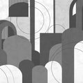 Lovely Arches, Graphite Mural Wallpaper - pure wallpaper artwork