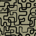 Artzy Lines, Olive Green Mural Wallpaper - pure wallpaper artwork