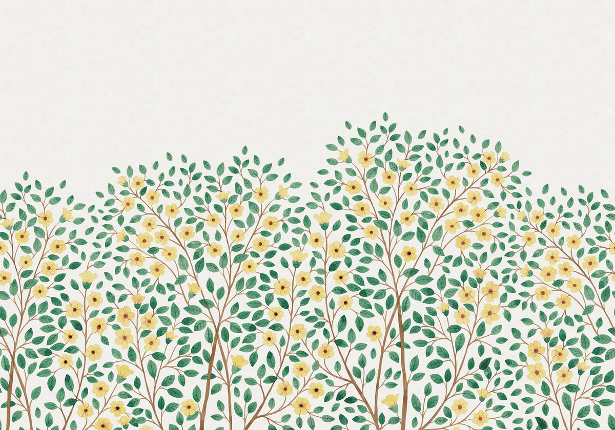 Blossom Tree, Yellow Mural Wallpaper - pure wallpaper artwork